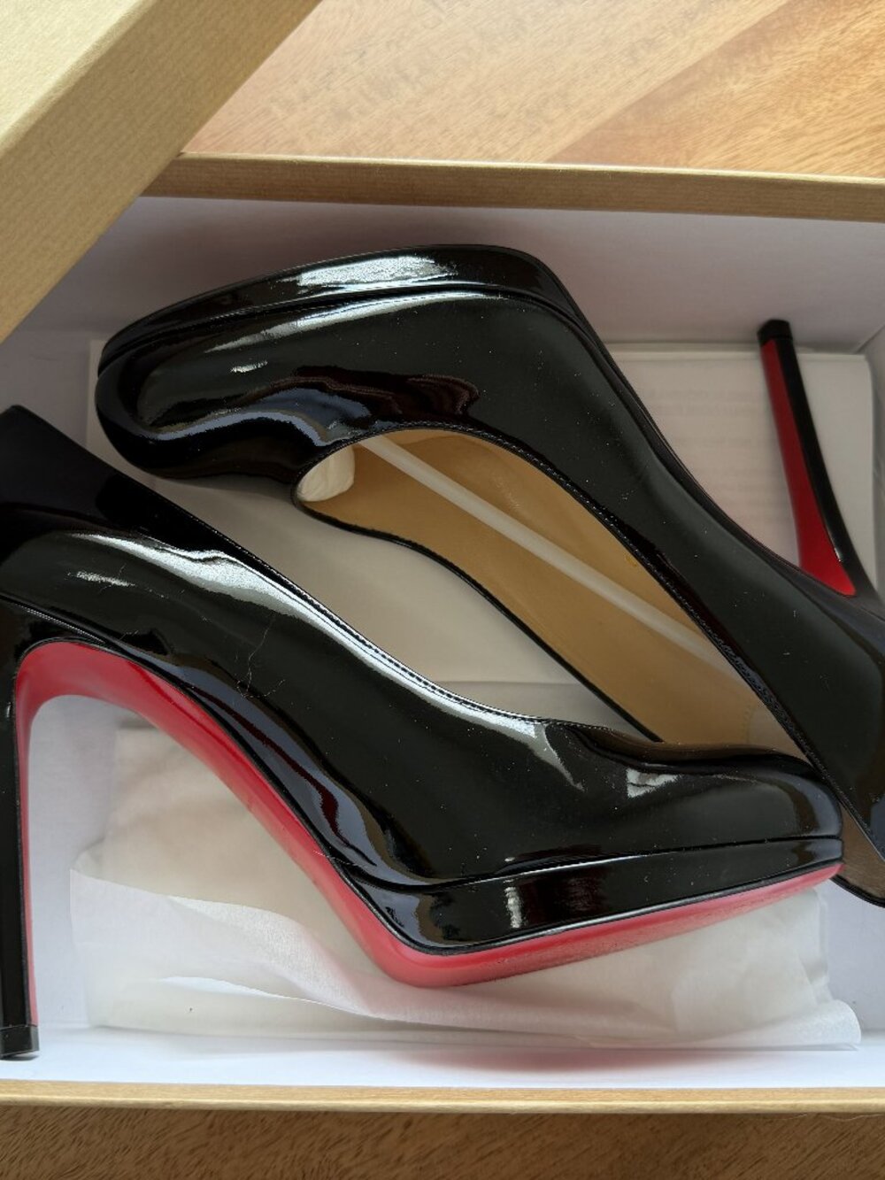 Authentic Christian Louboutin Black Round Toe Pumps – Near New Condition